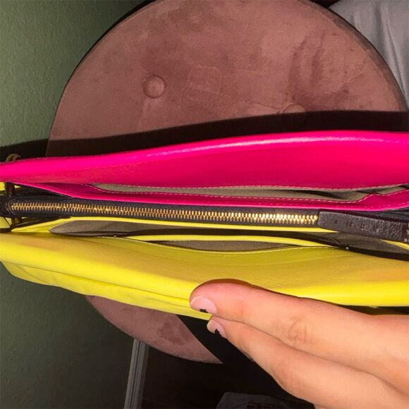 Marni Two-Toned  Pink & Yellow Harp Shoulder Bag with Dust Bag - Picture 5 of 13